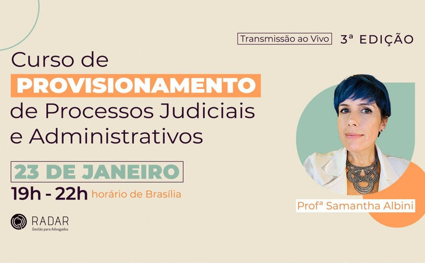 Curso | Provisionamento de Processos Judiciais e Administrativos